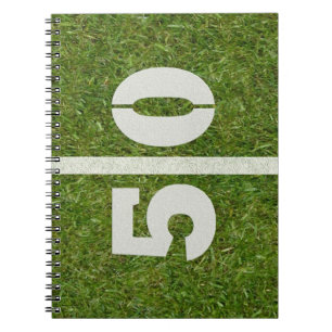 50e verjaardag Football op veldelaptop Notitieboek