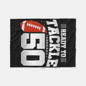50e Verjaardag - Football Verjaardagsfeest - 50e B Fleece Deken (Voorkant (Horizontaal))