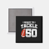 50e Verjaardag - Football Verjaardagsfeest - 50e B Magneet (Voorkant / Achterkant)