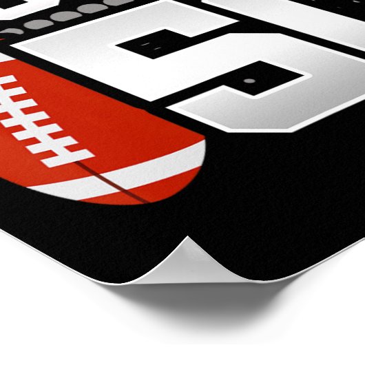 50e Verjaardag - Football Verjaardagsfeest - 50e B Poster (Hoek)