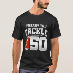 50e Verjaardag - Football Verjaardagsfeest - 50e B T-shirt