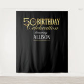 50e verjaardag foto achtergrond wandkleed (Voorkant)