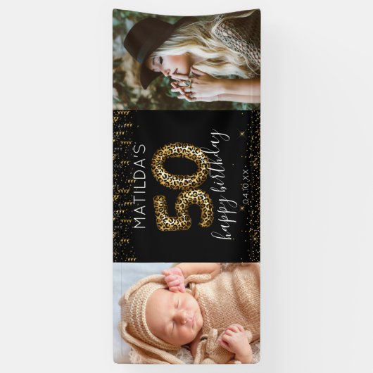 50e verjaardag foto banner (Verticaal)