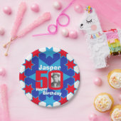 50e verjaardag foto blauwe ster bord (Feest)