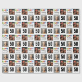 50e verjaardag foto cadeaupapier (Vlak)