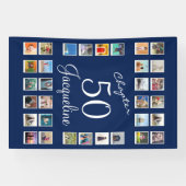 50e verjaardag Foto Collage Hoofdstuk 50 Spandoek (Horizontaal)