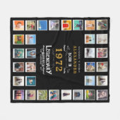 50e verjaardag Foto Collage vader Fleece Deken (Voorkant (Horizontaal))