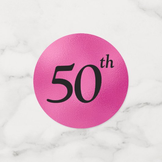 50e verjaardag foto confetti (Kleine voorkant)