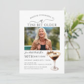 50e verjaardag foto Espresso Martini Kaart (Staand voorkant)