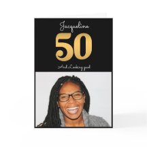 50e verjaardag Foto Gold Modern