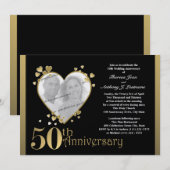 50e verjaardag Foto Hart Kaart (Voorkant / Achterkant)