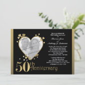 50e verjaardag foto hart kaart (Staand voorkant)