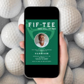 50e verjaardag foto moderne golf groen kaart