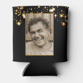 50e verjaardag Foto-plaatschaafjes en -bier Blikjeskoeler (Voorkant)