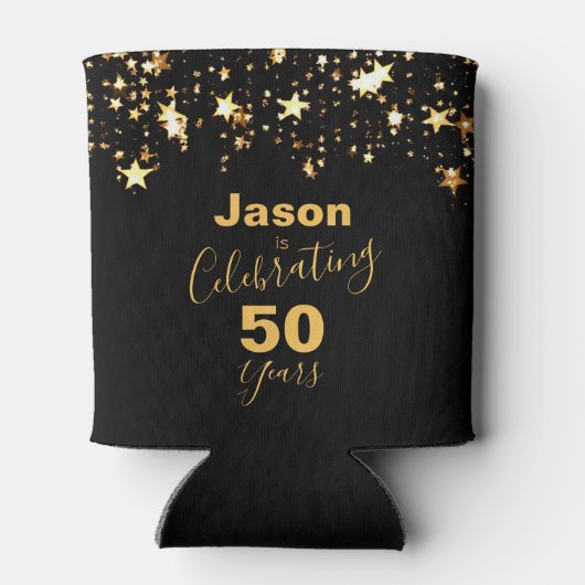 50e verjaardag Foto-plaatschaafjes en -bier Blikjeskoeler (Achterkant)