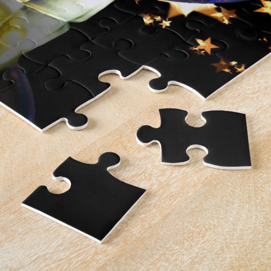 50e verjaardag Foto-plaatschaafjes en -bier Legpuzzel (Zijkant)