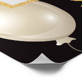 50e verjaardag Foto prop Frame Goud Zwart Poster (Hoek)