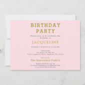 50e verjaardag Foto sjabloon 1972 Roze uitnodiging (Achterkant)