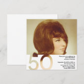50e verjaardag foto uitnodiging - 5.25 x 5.25 (Voorkant / Achterkant)