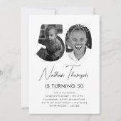 50e verjaardag Foto-uitnodiging Kaart (Voorkant)