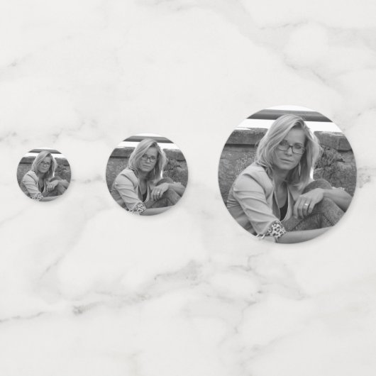 50e verjaardag foto zilveren glitter tafel confetti (Achterkanten)