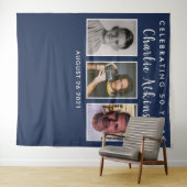 50e verjaardag fotocollage achtergrond banner wandkleed (In Situ (horizontaal))