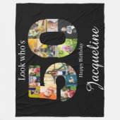 50e verjaardag fotocollage gepersonaliseerd fleece deken (Voorkant)