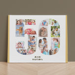 50e verjaardag Fotocollage nummer 50 neutraal Imitatie Canvas Print<br><div class="desc">Creëer je eigen persoonlijke foto cadeau voor een 50e verjaardag. Deze natte fotocollage is in de vorm van het getal 50 op een witte achtergrond met neutraal beige zand/gedempt gele randen en een bronzen moderne typografie. De collage kan 16 foto's houden en de sjabloon is opstelling klaar voor u om...</div>