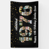 50e verjaardag Fotocollage opgericht 1976 Spandoek (Verticaal)