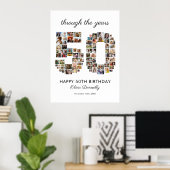 50e verjaardag fotocollage poster (Thuiskantoor)