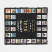 50e verjaardag Fotocollage Vader Opa Fleece Deken (Voorkant (Horizontaal))