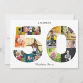 50e verjaardag Fotosjabloon uitnodiging (Voorkant)