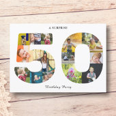 50e verjaardag Fotosjabloon uitnodiging