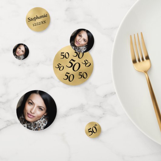 50e verjaardag Fototabel Confetti (Groep)