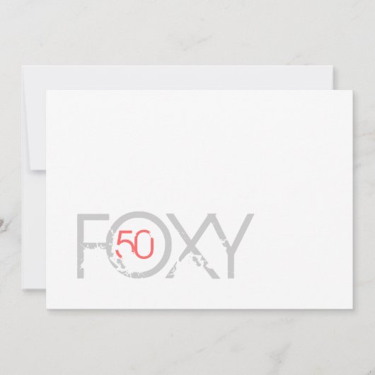50e verjaardag - Foxy 50 uitnodiging (Voorkant)