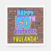 50e verjaardag ~ Fun, door Urban Graffiti geïnspir Servet (Voorkant)