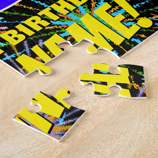 50e verjaardag: Fun, kleurrijk gevuurwerk Legpuzzel (Zijkant)