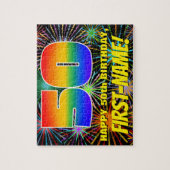 50e verjaardag: Fun, kleurrijk gevuurwerk Legpuzzel (Verticaal)
