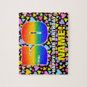 50e verjaardag — Fun, liefhebbende hartvormen + "5 Legpuzzel (Verticaal)