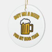 50e verjaardag Funny Beer Keramisch Ornament (Links)