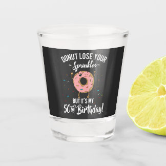 50e verjaardag Funny Donut 50 jaar oude partij Shot Glas