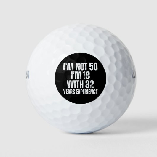 50e verjaardag Funny Golfballen (Voorkant)