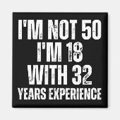 50e verjaardag Funny Magneet (Voorkant)