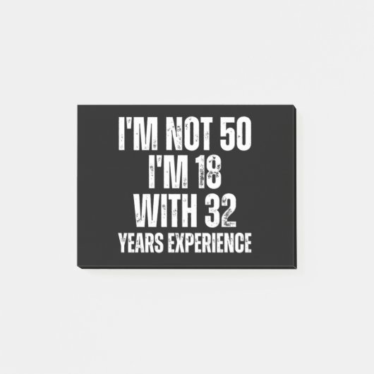 50e verjaardag Funny Post-it® Notes (Voorkant)