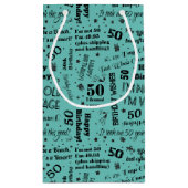 50e verjaardag Funny Sayings Klein Cadeauzakje (Achterkant)