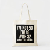 50e verjaardag Funny Tote Bag (Voorkant)