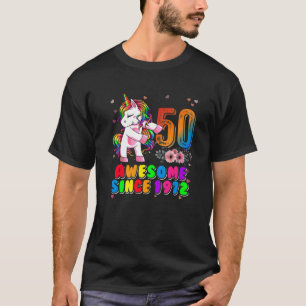 50e verjaardag Funny Unicorn Dabbing 50 jaar oud A T-shirt