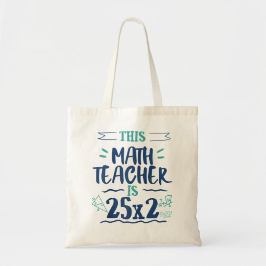 50e verjaardag Funny Wiskunde Leraar Gag Gift Prof Tote Bag (Voorkant)