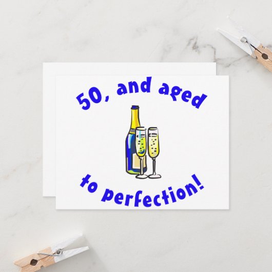  50e verjaardag Gag Gifts Kaart (Voorkant / Achterkant in situ)