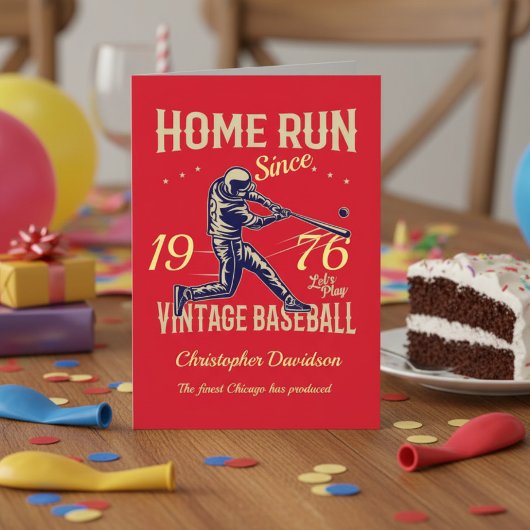 50e verjaardag Geboren in 1970  Baseball Mannen Re Kaart